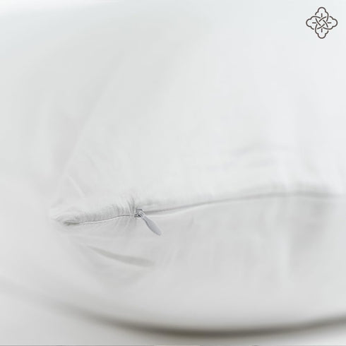 BIOWEAVES 100% Organic Cotton Body Pillow Cover, 300 Thread Count, Zipped Closure, 21" x 54", White