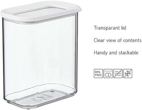 Mepal MODULA Food Storage Boxes with Lid for Salami, Cold Cuts, Turkey, Bologna, BPA Free, 3 X 550ml | 18.6oz, 1 Set