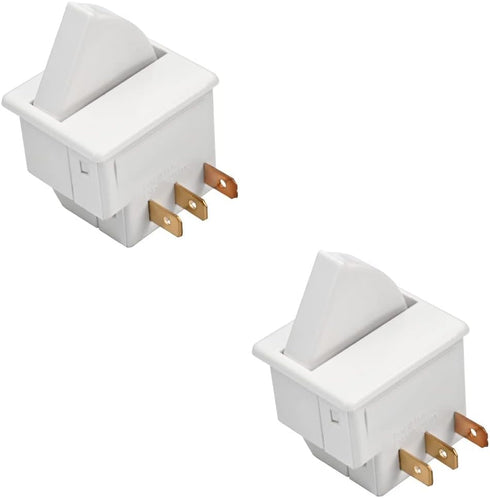 Heyiarbeit Refrigerator Door Light Switch 3Pin Universal Replacement LTK-17 Momentary NC AC 250V 0.5A, 2Pcs White