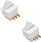 Heyiarbeit Refrigerator Door Light Switch 3Pin Universal Replacement LTK-17 Momentary NC AC 250V 0.5A, 2Pcs White