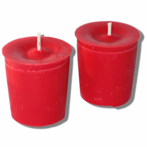 PROTECTION BLEND Palo Santo Sandalwood Scent Red Black Votive Candle for Protection, Mini Spell Candles, Strong Scented