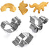 3-Piece Unicorn Cookie Cutter Set, Stainless Steel Unicorn, Rainbow & Head Shapes, Dishwasher Safe