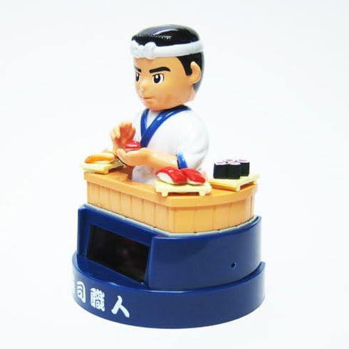 Japanese Solar Figurine Sushi Shop