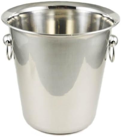 Winco WB-4 Wine Bucket - 4 Quart, Stainless Steel, Set of 3