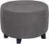 Velvet Round Ottoman Slipcover Ottoman Covers Footstool Protector Covers Storage Stool Ottoman