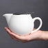 Small Ceramic Teapot, 350ml/12.0oz with Stainless Steel Infuser for Loose Tea and Blooming Tea