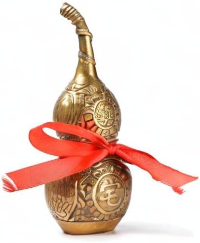 BRABUD Chinese Good Luck Wu Lou/Hu Lu Gourd/Cucurbit, Copper Statue Collectible Figure, Amulet