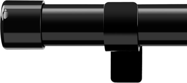 Extra Long Blackout Curtain Rods - 120-inch to 175-inch Heavy Duty Adjustable Outdoor Curtain Rods for Windows, Black