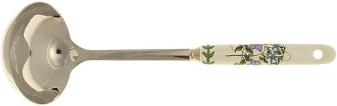 Portmeirion Botanic Garden 12" Soup Landle, Clematis Motif - Porcelain Handle & Stainless Steel, Ideal Kitchen Tool