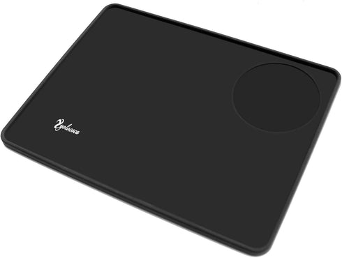 Yolococa Coffee Tamper Mat, Food Grade Silicone Rubber, 8 Inch X 6 Inch, Black