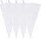 4 Pack Reusable Canvas Cloth Piping Bags, 12 Inch Tipless Icing Bags for Cake Decorating and Baking (White)