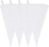 4 Pack Reusable Canvas Cloth Piping Bags, 12 Inch Tipless Icing Bags for Cake Decorating and Baking (White)