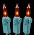 8.5 20 Bulb 4" Bulb 24" Novelty Lights Feet Amber Mini Light String on Green Wire, Non-Connectable Incandescent Fairy