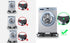 I'SMARTMOON Mini-Fridge-Stand with 4 Strong Feet, Adjustable Dolly Washing Machine Stand Base for Portable Refrigerator