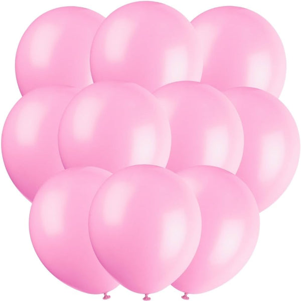 Petal Pink Latex Balloons, 12" (10-Pack) - Premium-Quality & Vibrant Party Decorations,