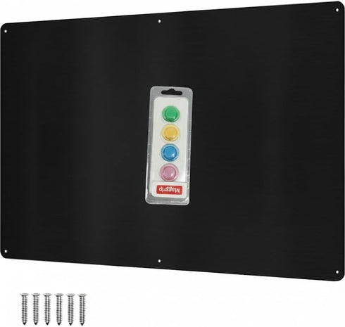 17.5inchX11.5inch 3M 1 Pack) Large Stainless Steel Plate for Magnets, Adhesive Back, Mounting Screws, Ideal