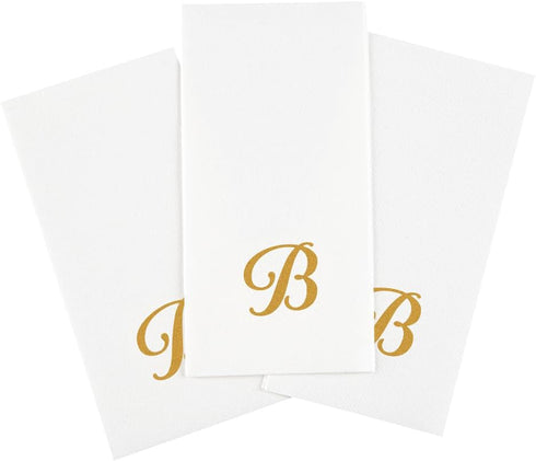 50 Count 15.75 7.87 Inch Restaurantware Disposable Napkins x Paper Linen-Feel Airlaid Napkins Gold Decorative