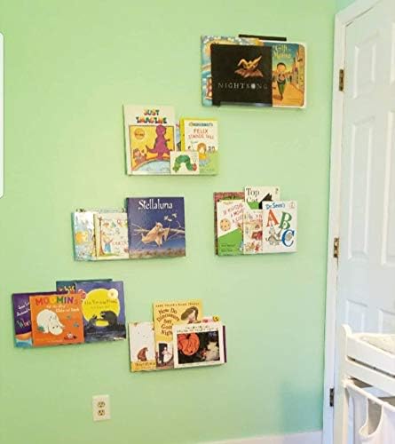 8 Pack 15 Inch (8 Pack) Sooyee Acrylic Invisible Kids Floating Bookshelf for Kids Room,Modern Picture Ledge Display Toy