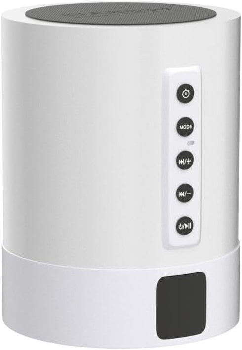 Biseoamz Alarm Clock Bluetooth Speaker, Night Light White Noise Machine Touch Bedside Lamp with Alarm Clock for Kids