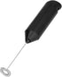 Mini Handheld Drink Mixer - Portable Stainless Steel Electric Milk Frother with Metal Base (Black and Bracket)