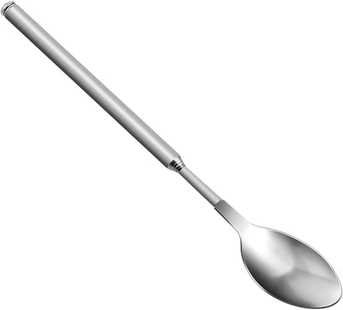 Retractable Telescopic Spoon 20~63cm/8~24.8inch - Stainless Steel Extending Spoon for Barbecue Camping Tableware