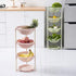Multifunctional Plastic Storage Basket - Floor Tripod Kitchen Vegetable and Fruit Storage Rack Drain Rack (Green, 4