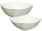Square Fancy White Plastic Serving Bowls, 16oz (4 Count) for Catering, Parties & Events
