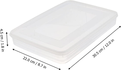 HOMSFOU 2pcs Large Dumpling Box Containers for Fridge, Stackable Food Storage Bins, Refrigerator Box Kitchen Supply