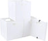 4-Pack Collapsible Plastic Storage Cube Bins, White Foldable Storage Bins