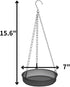 Wild Bird Feeder Tray, 7 Inch Hanging Steel Dish for Outdoor Garden & Yard, Strong Mesh Platform