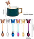 6-Pack Rainbow Colorful Coffee Spoons, Stainless Steel Teaspoon for Dessert, Espresso