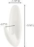 Command Medium Designer Hooks, Damage Free Wall Hooks with Adhesive Strips, 9 White Hooks for Hanging Decorations