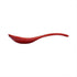 6 pcs Red Soup Spoon Round-Bottom Asia Porcelain Ceramic Rice Spoons Chinese Won Ton Spoons for Home Kitchen Restaurant