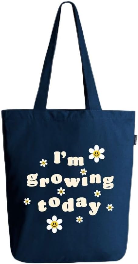 Ecoright Aesthetic Canvas Tote Bag for Women with Zipper, Ideal for Beach, Grocery, Travel