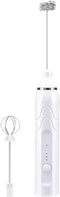 Coffee Whisk Foam Mixer with Stainless Steel Stand, Handheld Electric Milk Frother for Latte and Hot Chocolate