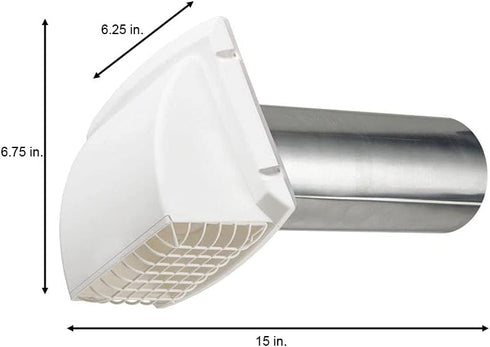 4" WHT PROMAX Vent Hood