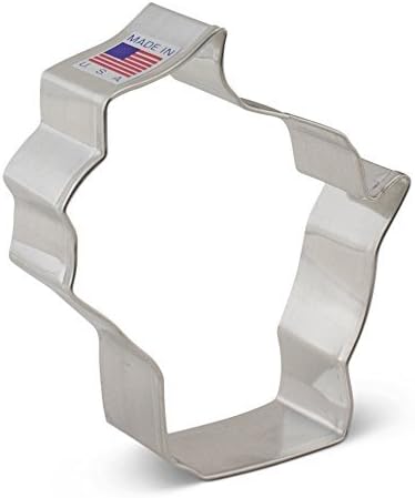 Wisconsin State Cookie Cutter, 4", Made in USA by Ann Clark