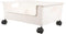 Cabilock Storage Box with Pulleys - Utility Rolling Cart Book Storage Bin with Wheels for Kids, Toy Organizer Rack