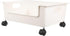 Cabilock Storage Box with Pulleys - Utility Rolling Cart Book Storage Bin with Wheels for Kids, Toy Organizer Rack