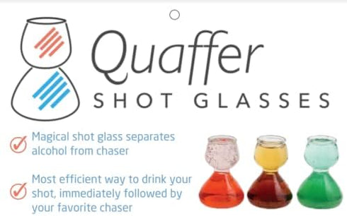Double Bubble Layered Shot Glass, Chaser Shot Glass Jigger for Smooth Tasty Shots, Set of 2