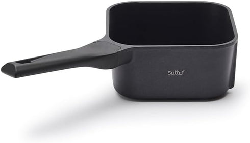 Doshisha Sutto Square Frying Pan, 6.3 x 3.1 inches, Black, Induction & Gas Compatible, Deep Type, No Lid