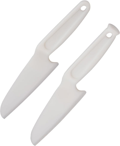 2 PCS Nylon Knife Safe for Kids, Professional Lettuce Knife for Real Cooking, Heat-resistant Plastic Knife