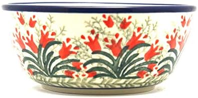 Polish Pottery Bowl, Ice Cream/Dessert - Crimson Bells