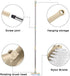 LandHope Long Handled Scrub Brush, Rotatable Brush Head for Bathroom, Kitchen, and Tile Cleaning (Beige)