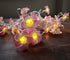 Lxcom Lighting Plumeria Flower String Lights 20LED Battery Powered Fairy Lights for Christmas Party Home Wedding