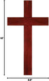 Dicksons 16 Inch Mahogany Wood Decorative Hanging Wall Cross, Woodgrain