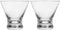 Set of 2 Martini Glasses - 8-Ounce Cinched Design Cocktail Glasses with