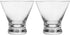 Set of 2 Martini Glasses - 8-Ounce Cinched Design Cocktail Glasses with