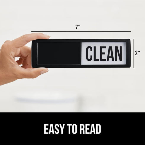 Gorilla Grip Clean and Dirty Dishwasher Magnet Sign, Heavy Duty Non-scratch Kitchen Accessories (Black)