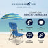 Adjustable Beach Chair Umbrella with UV Protection